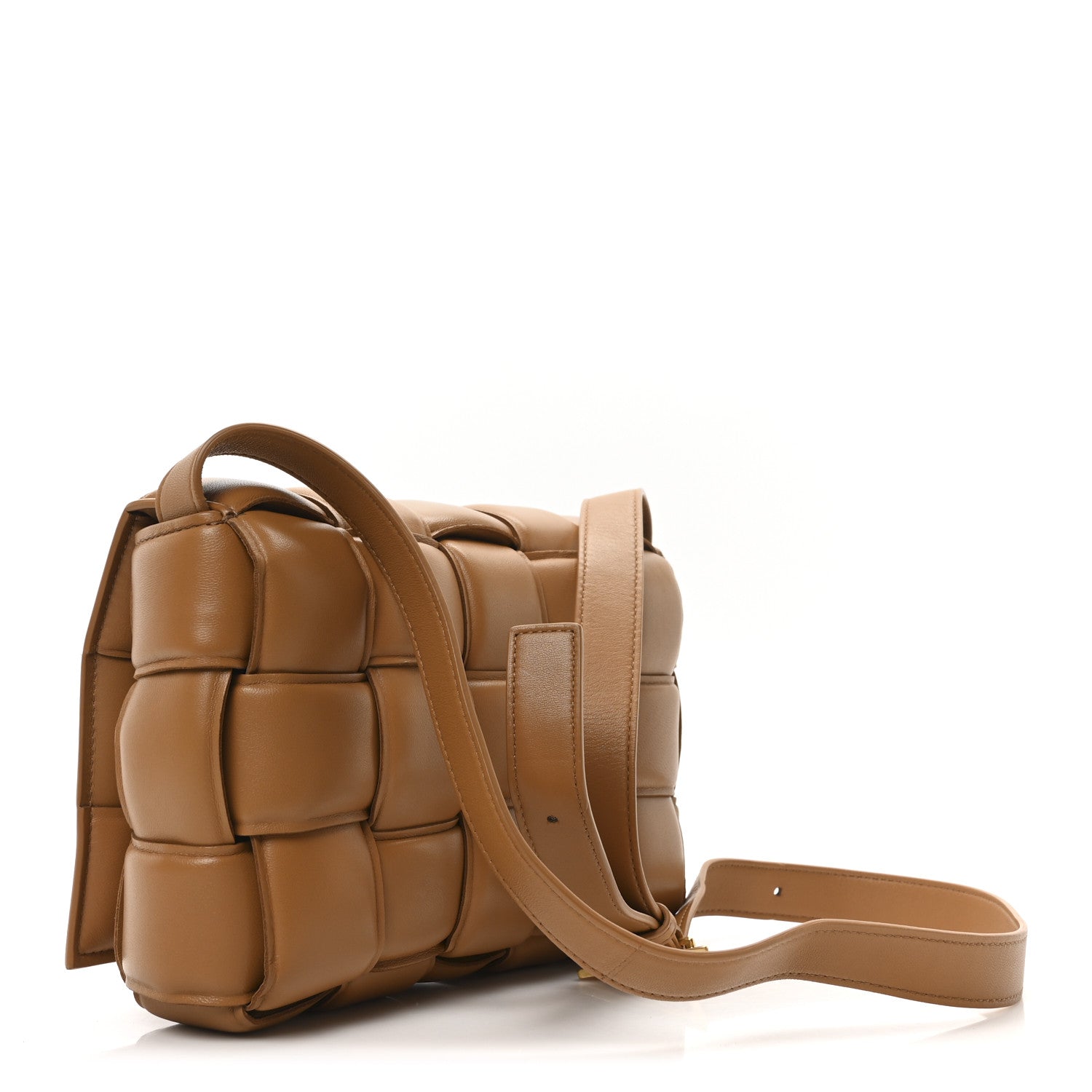 Bottega Veneta Nappa Maxi Intreccio Padded Cassette Crossbody Bag Caramel 3 of 9