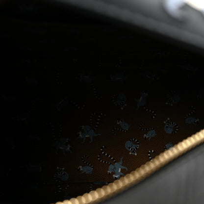 Loewe X SUNA FUJITA Satin Calfskin Small Lemur Puzzle Edge Bag Black 5 of 9