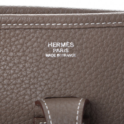 Hermes Taurillon Clemence Evelyne III PM Etoupe 6 of 7