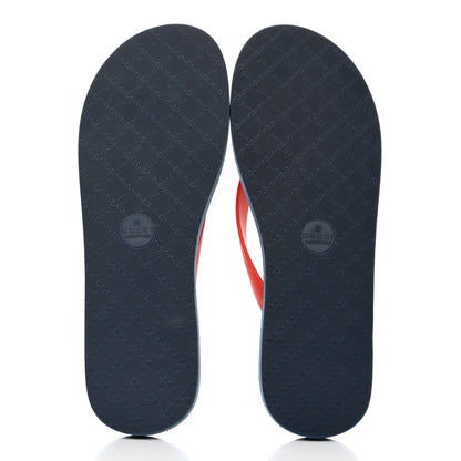 Gucci Rubber Chevron Mens GG Thong Flat Sandals 10 Orange Red 5 of 9