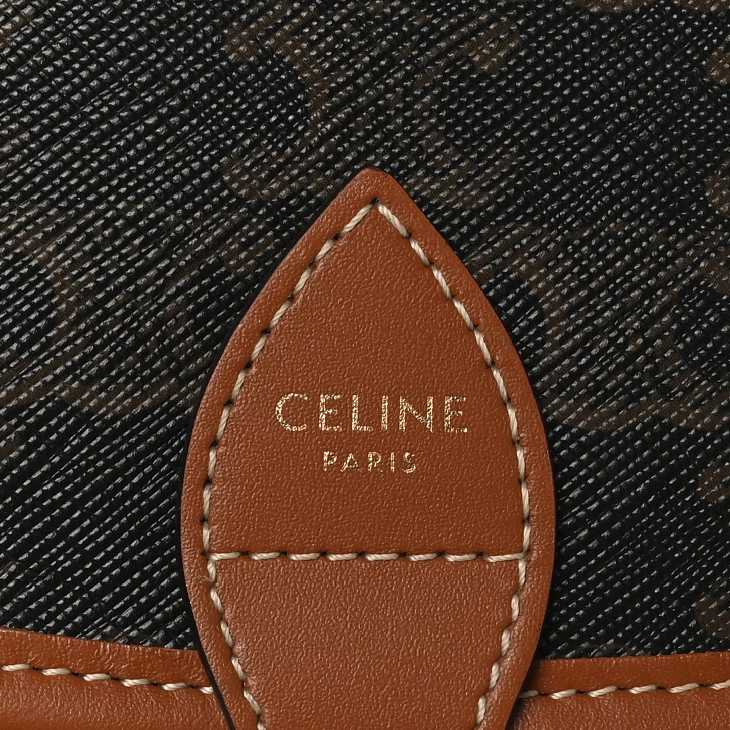 Triomphe Canvas Medium Folco Bag Tan