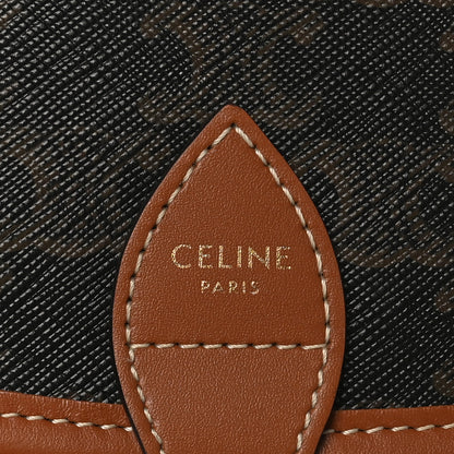 Celine Triomphe Canvas Medium Folco Bag Tan 6 of 9