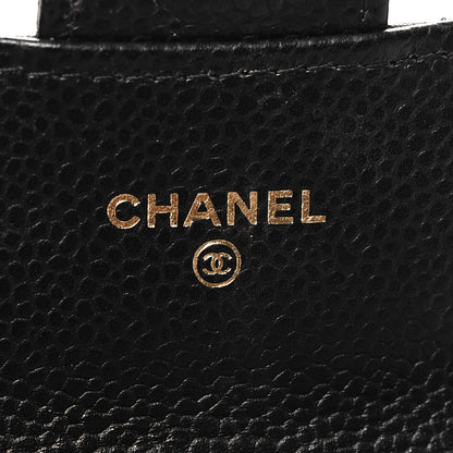 Chanel Caviar Quilted Flap Card Holder Wallet Black 7 of 10