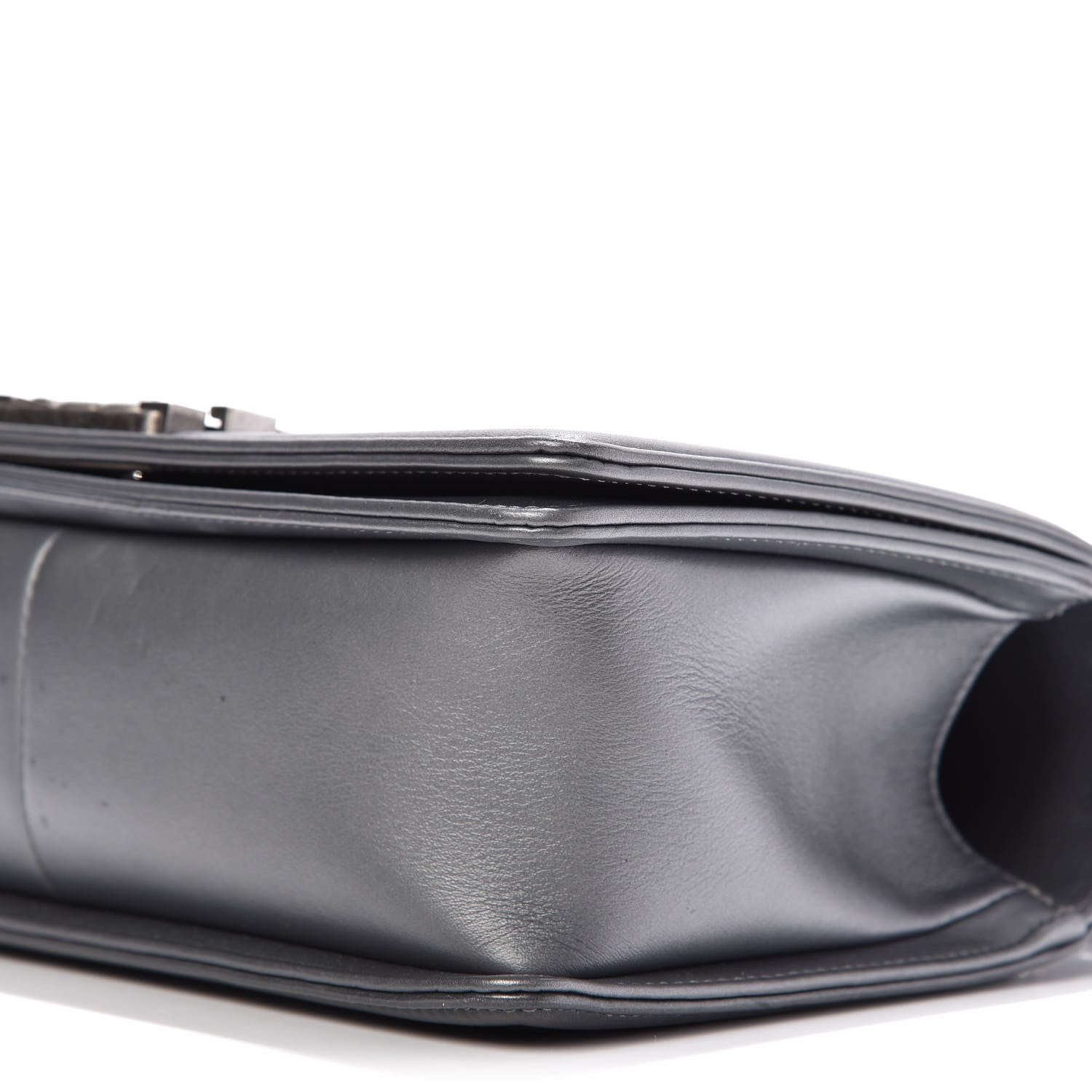 Chanel Calfskin Quilted Medium Boy Flap Dark Grey 7 of 10