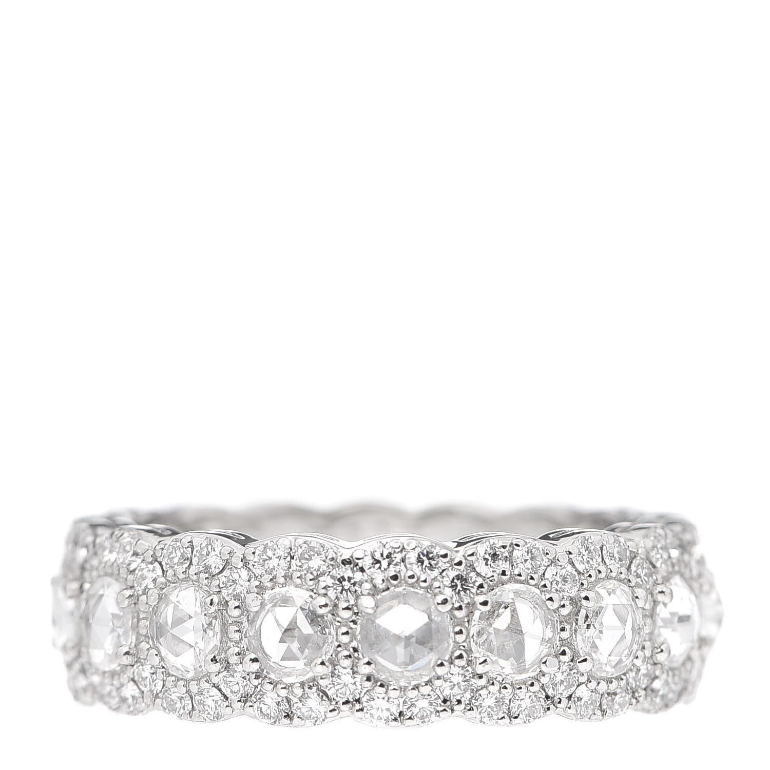 Tiffany Platinum Diamond Cobblestone Ring 52 6 1 of 5
