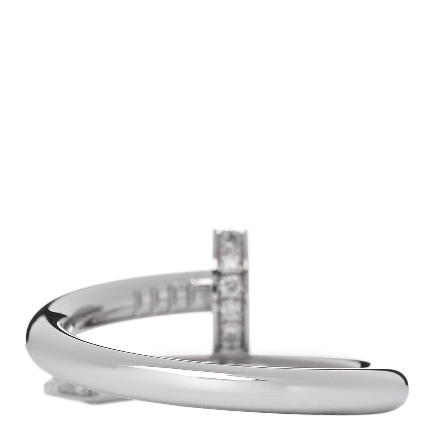 Cartier 18K White Gold Diamond Juste Un Clou Ring 53 6.25 3 of 6