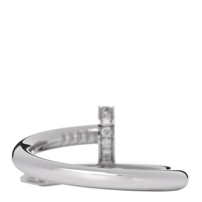 Cartier 18K White Gold Diamond Juste Un Clou Ring 53 6.25 3 of 6