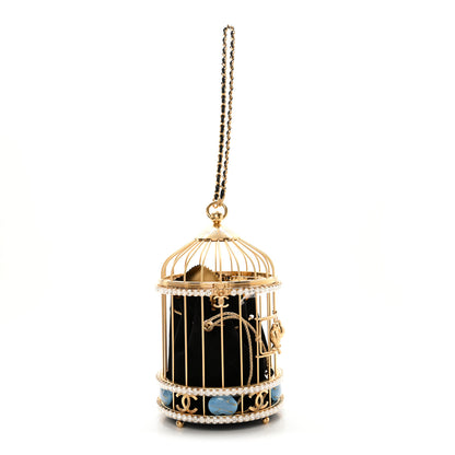 Chanel Metal Crystal Enamel CC Love Bird Cage Minaudiere Clutch Gold Multicolor 1 of 13