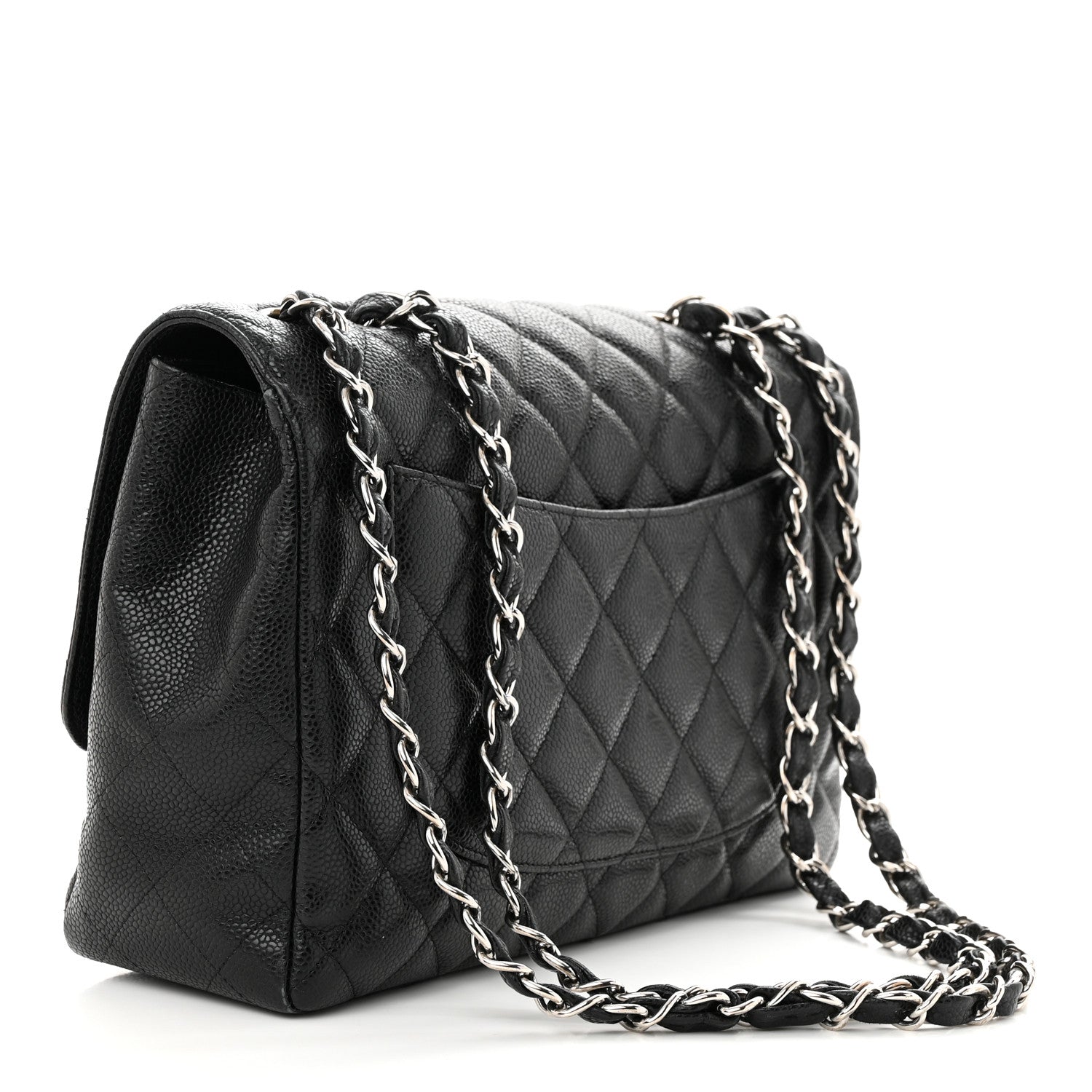 Chanel Caviar Quilted Jumbo Single Flap Black 3 of 15