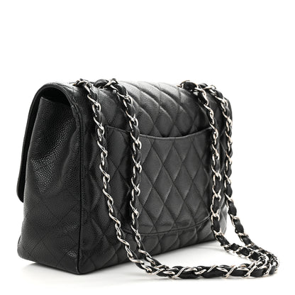 Chanel Caviar Quilted Jumbo Single Flap Black 3 of 15