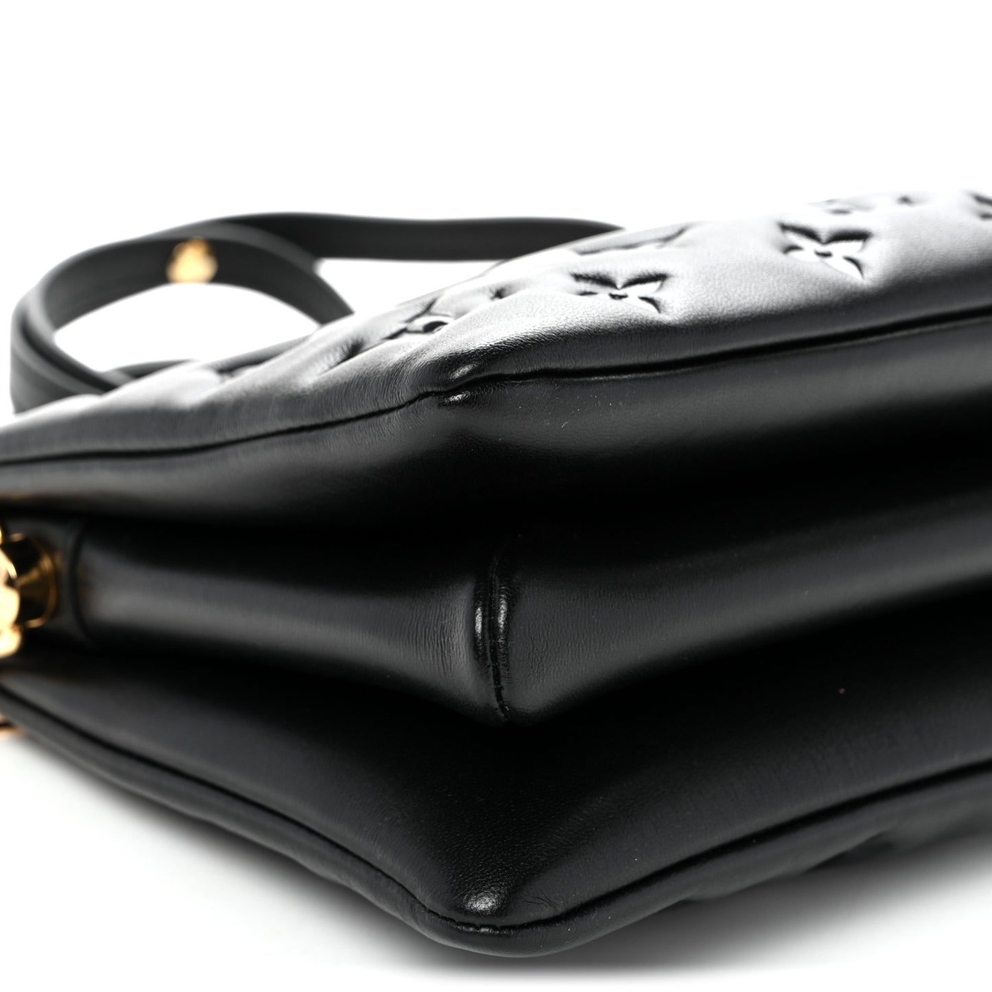 Lambskin Embossed Monogram Coussin BB Black