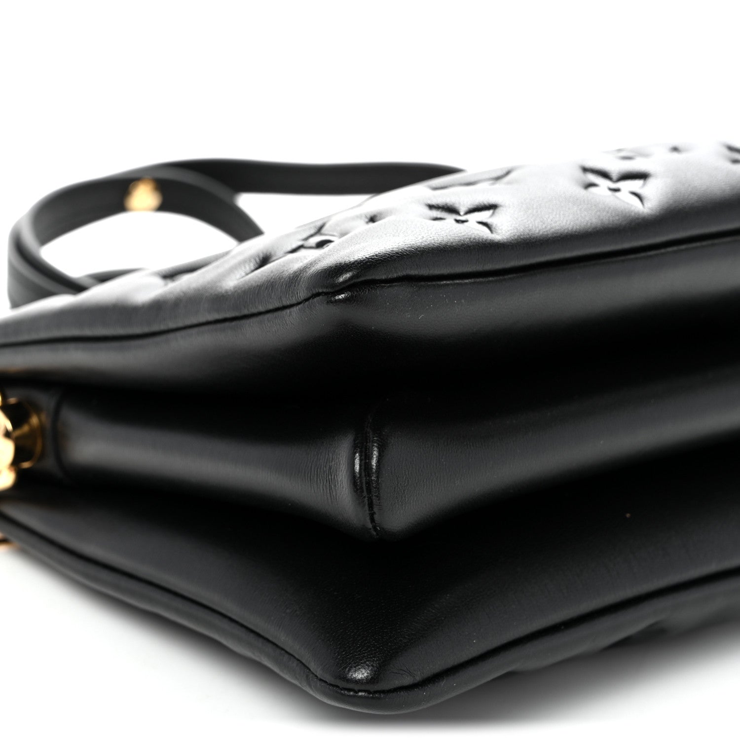 Louis Vuitton Lambskin Embossed Monogram Coussin BB Black 8 of 9