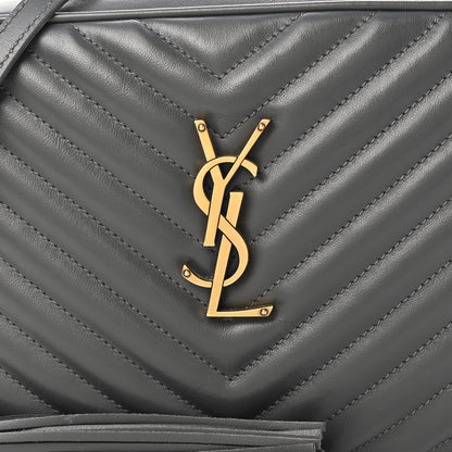 Saint Laurent Calfskin Matelasse Monogram Lou Camera Bag Storm 8 of 10