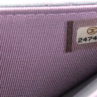Chanel Iridescent Lambskin Quilted Reissue Wallet On Chain WOC Light Purple 8 of 12