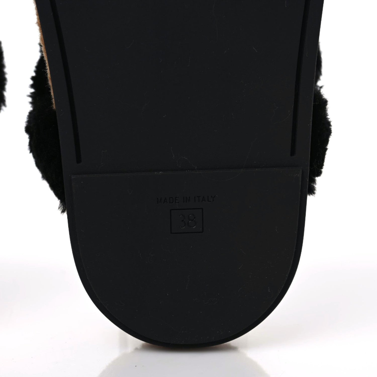 Fendi Shearling FF Fendi Feel Sandals 38 Tobacco Black 8 of 8