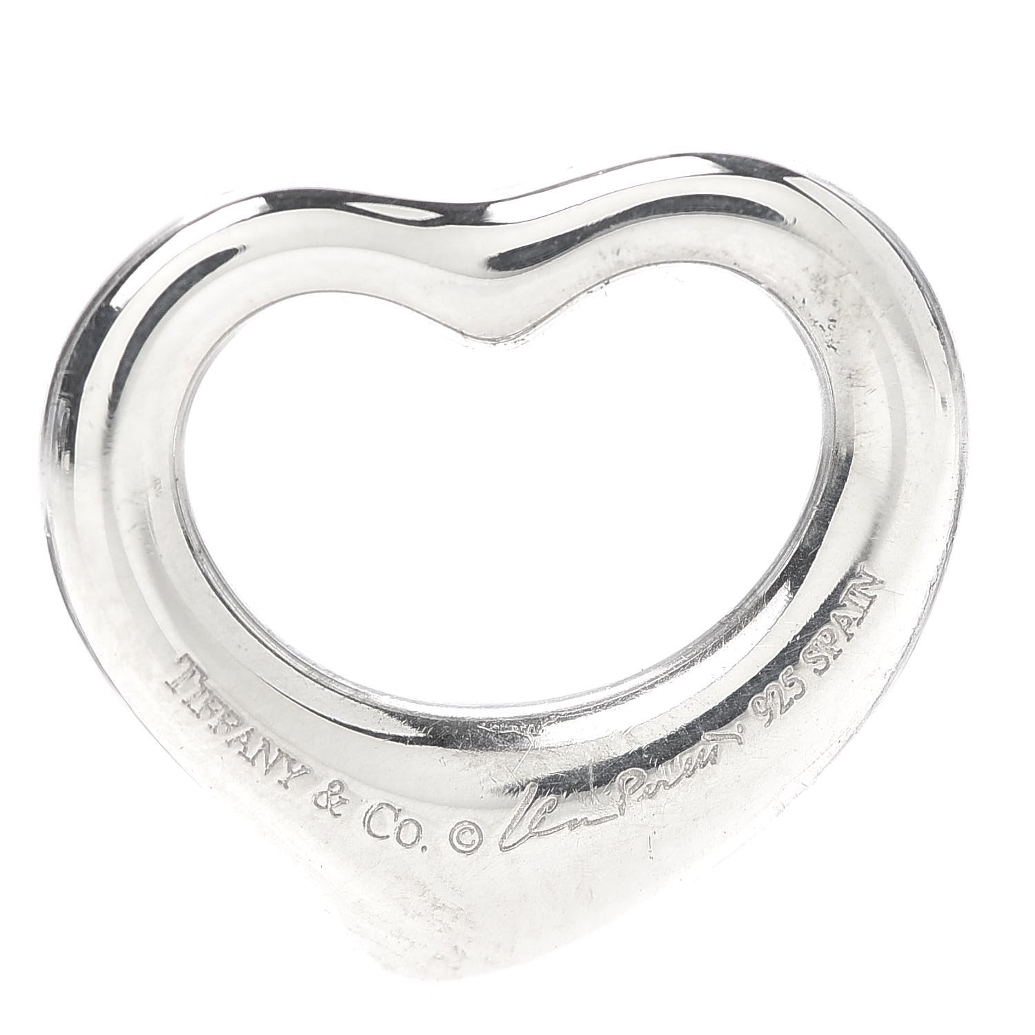 Tiffany Sterling Silver 16mm Elsa Peretti Open Heart Pendant 3 of 3