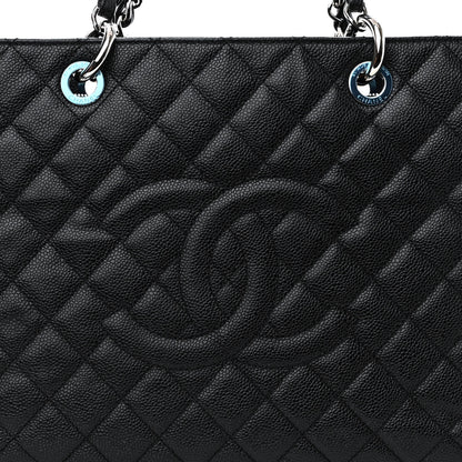 Chanel Caviar Quilted XL Grand Shopping Tote GST Black 8 of 12