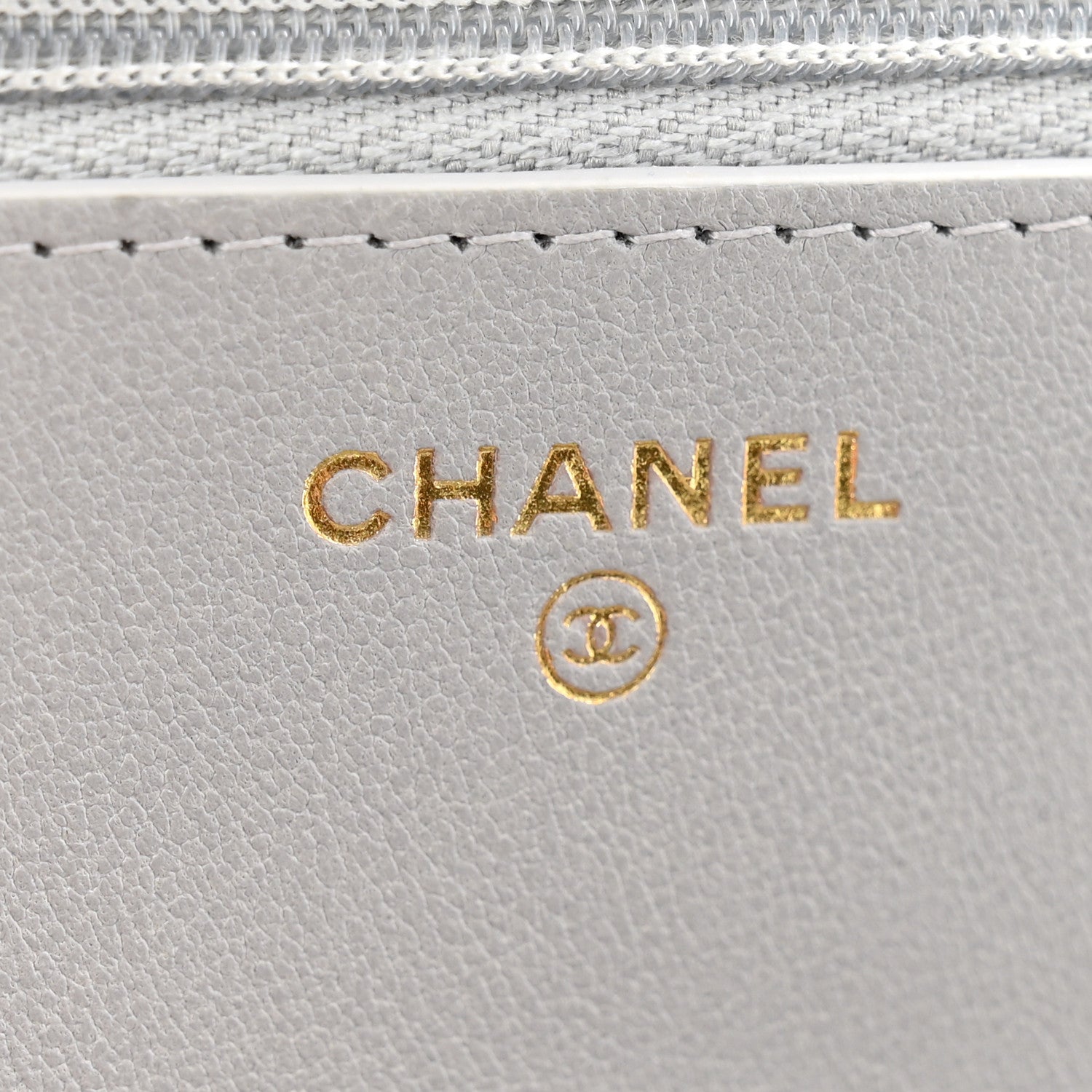 Chanel Caviar Quilted Sweetheart Wallet On Chain WOC Grey 6 of 12