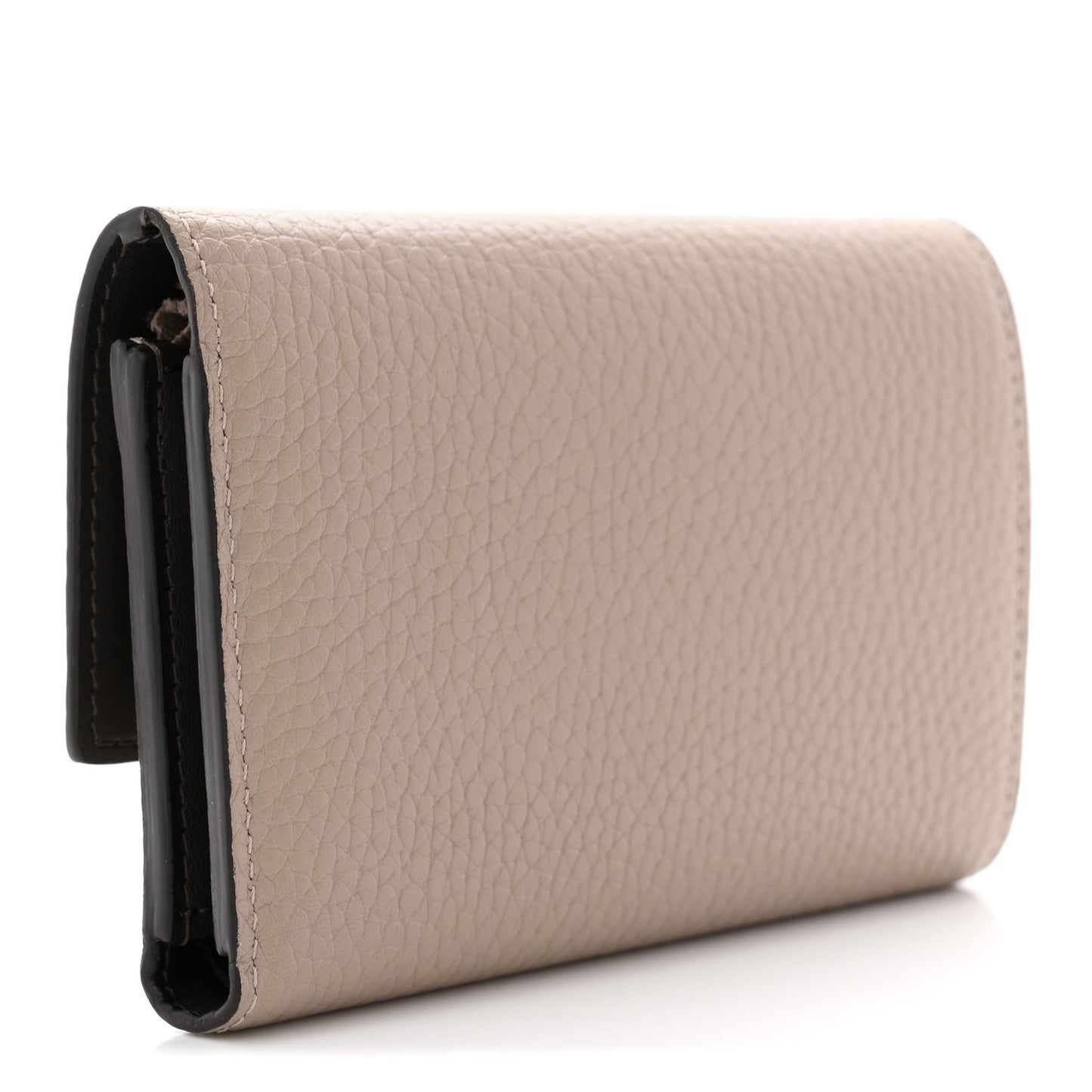 Taurillon Capucines Compact Wallet Galet