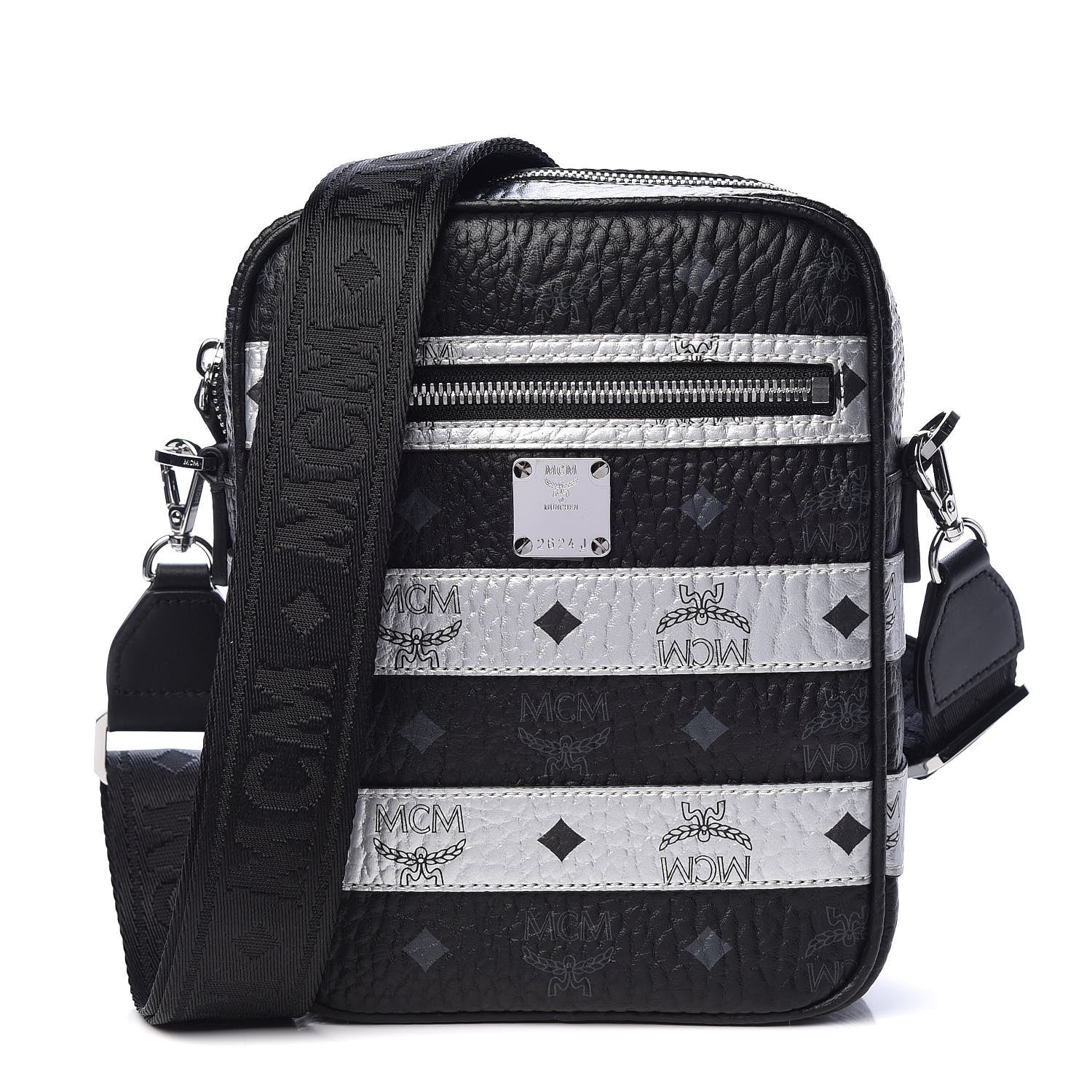 MCM Visetos Spot Crossbody Bag Black 1 of 11