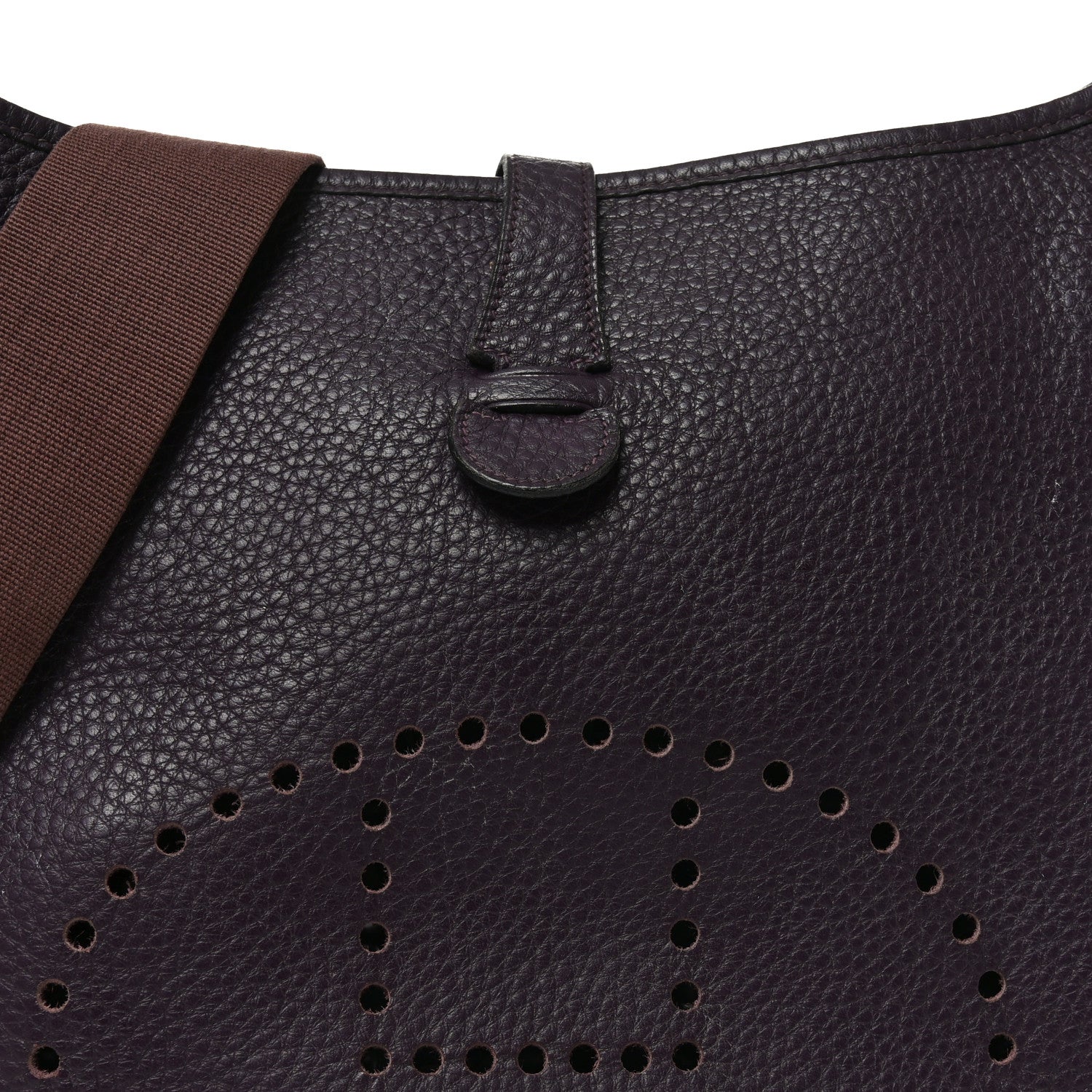 Hermes Taurillon Clemence Evelyne GM Raisin 7 of 9