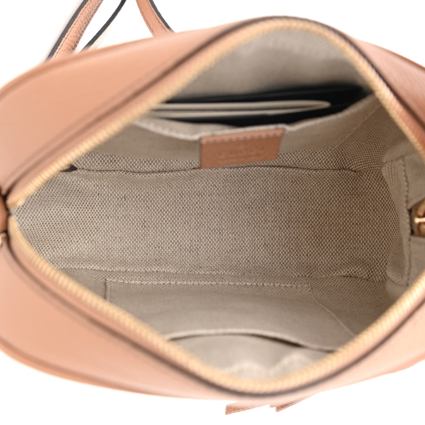 Pebbled Calfskin Small Soho Disco Bag Camelia