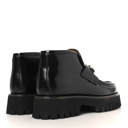 Gucci Cordovan Lux Womens Horsebit Platform Ankle Boots 36 Black 5 of 9
