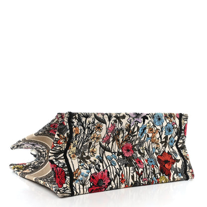 Christian Dior Canvas Embroidered Medium Mille Fleurs Book Tote Multicolor 4 of 13