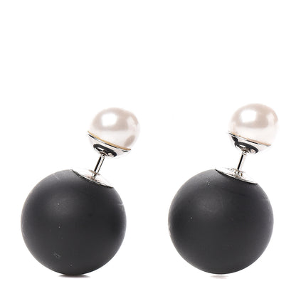 Christian Dior Mise En Dior Tribal Earrings Matte Black Pearl 1 of 3