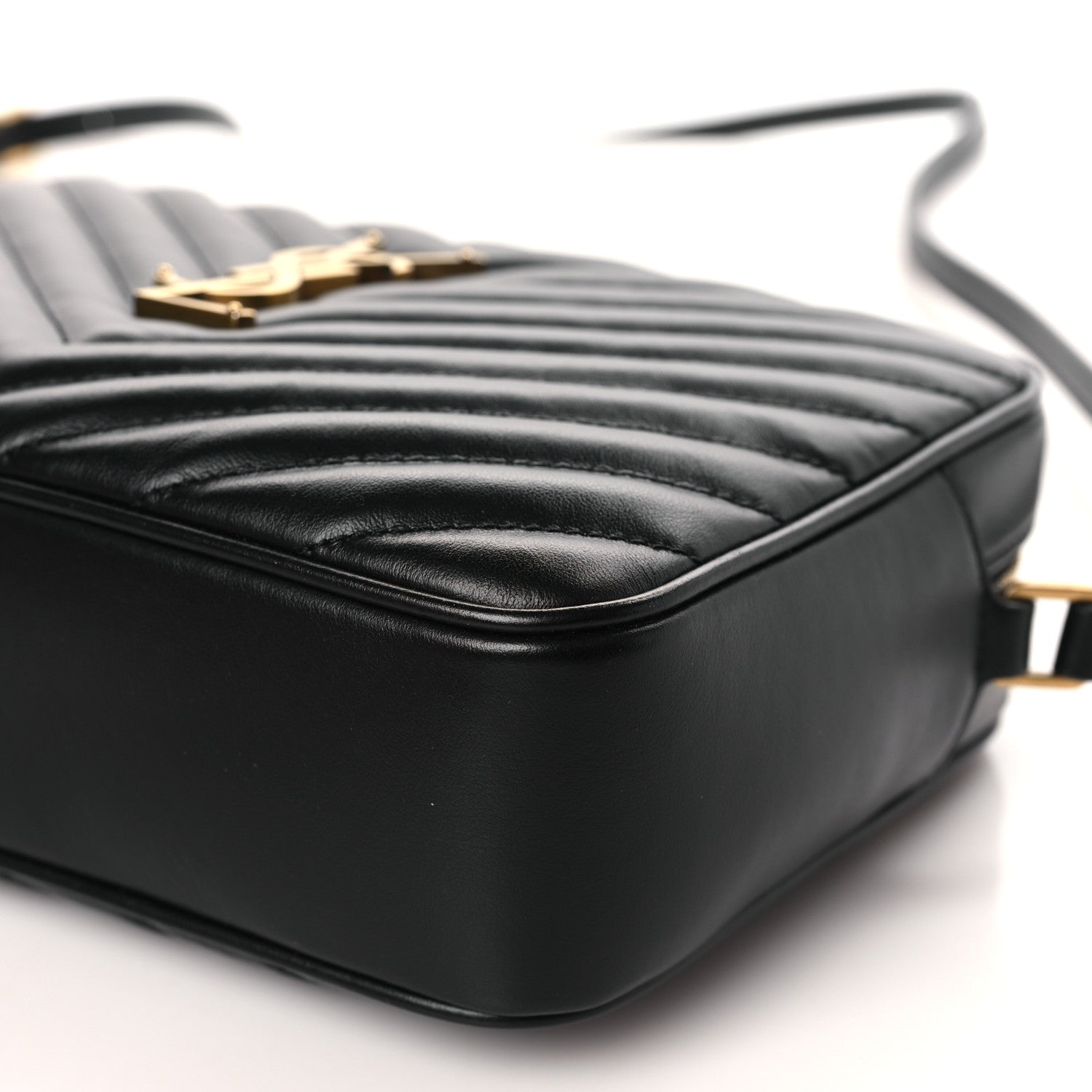 Saint Laurent Calfskin Matelasse Monogram Lou Camera Bag Black 9 of 9