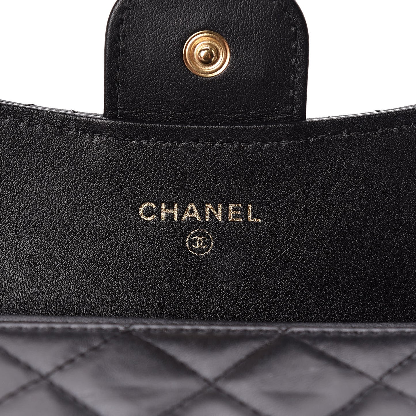 Aged Calfskin Quilted Reissue Flap Card Holder Black