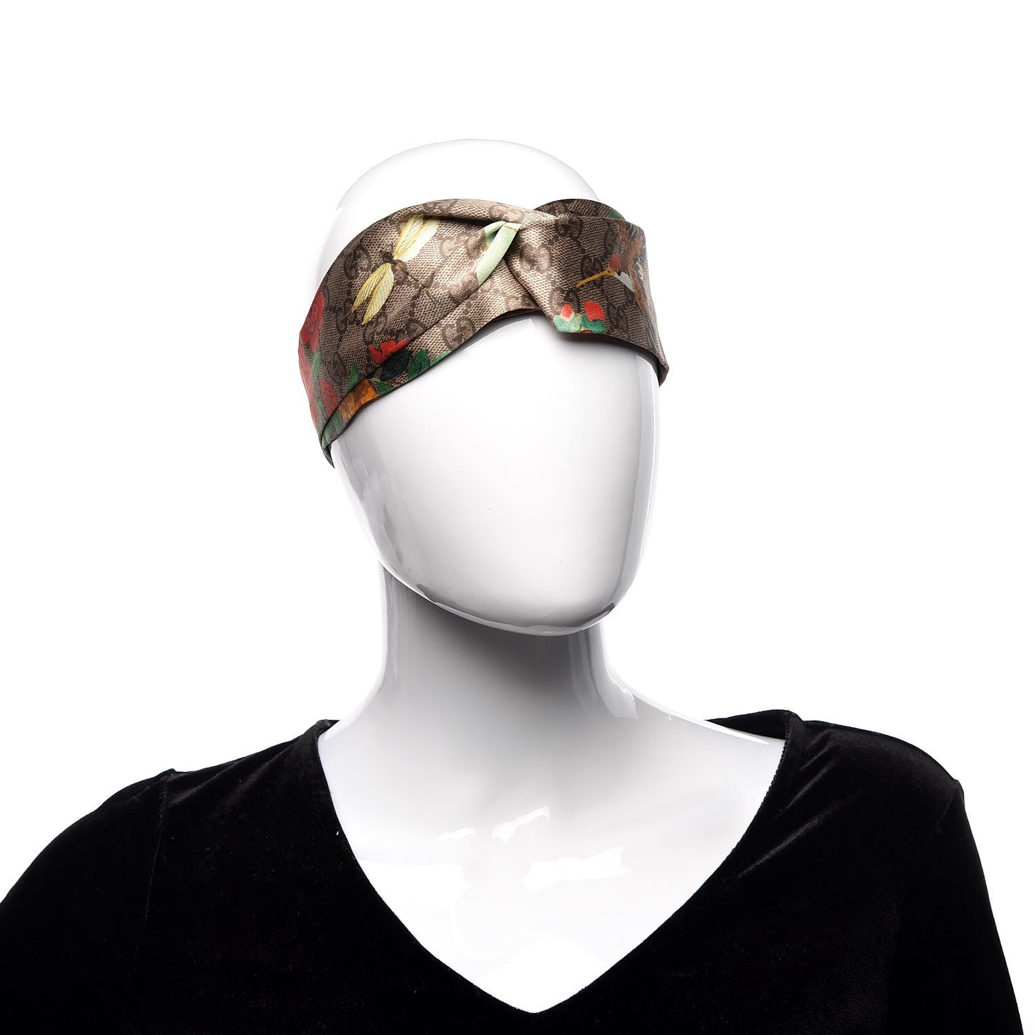 Gucci Silk Monogram Tian Print Headband 2 of 4