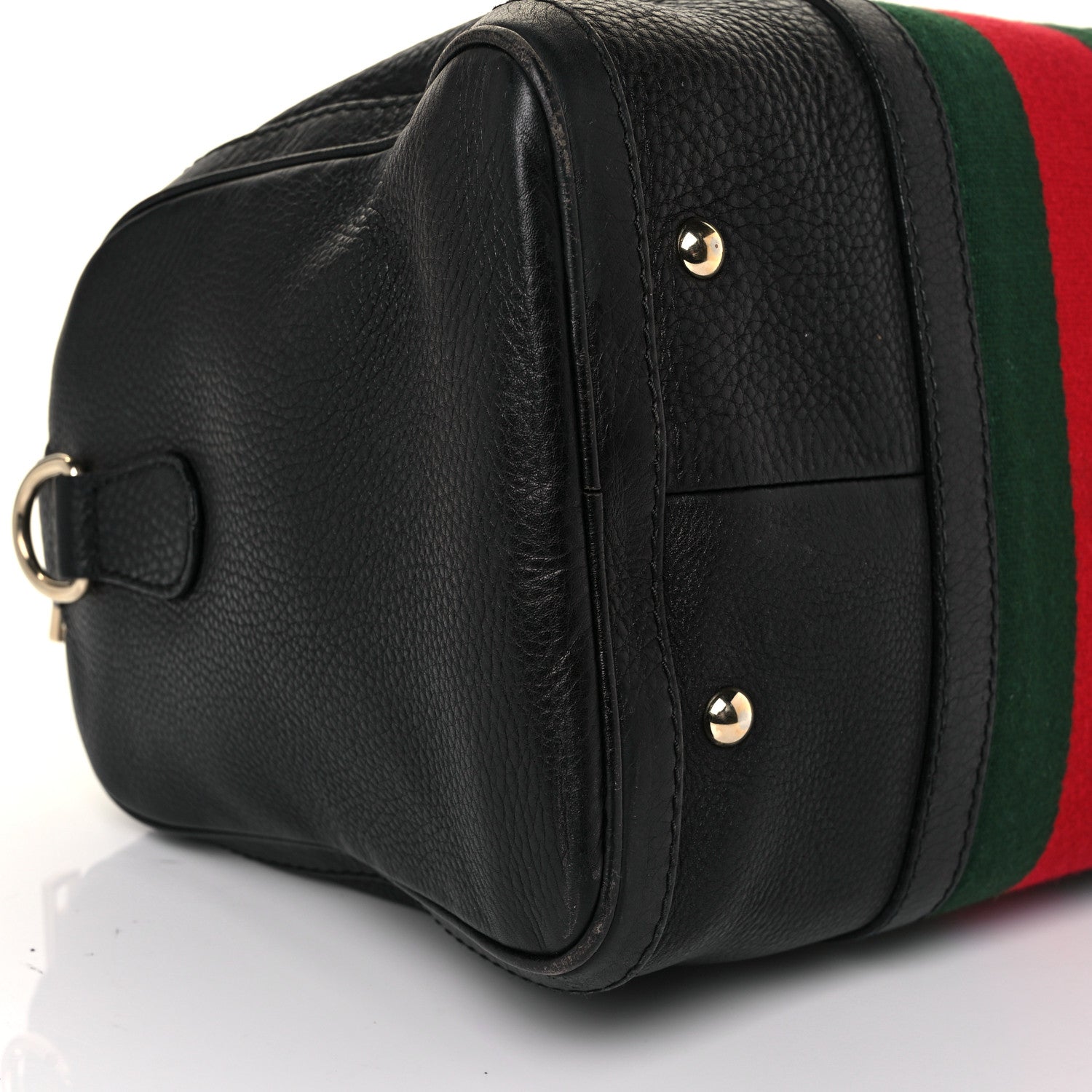 Gucci Calfskin Vintage Web Medium Boston Black 8 of 14