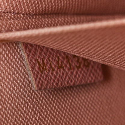 Louis Vuitton Damier Azur Pochette Felicie Chain Wallet Rose Ballerine 8 of 12