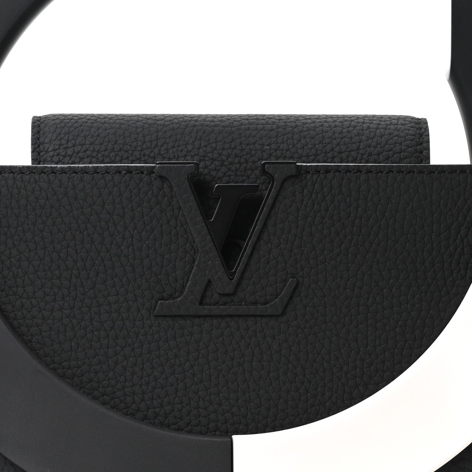 Louis Vuitton Taurillon Daniel Buren Artycapucines MM Black White 7 of 9