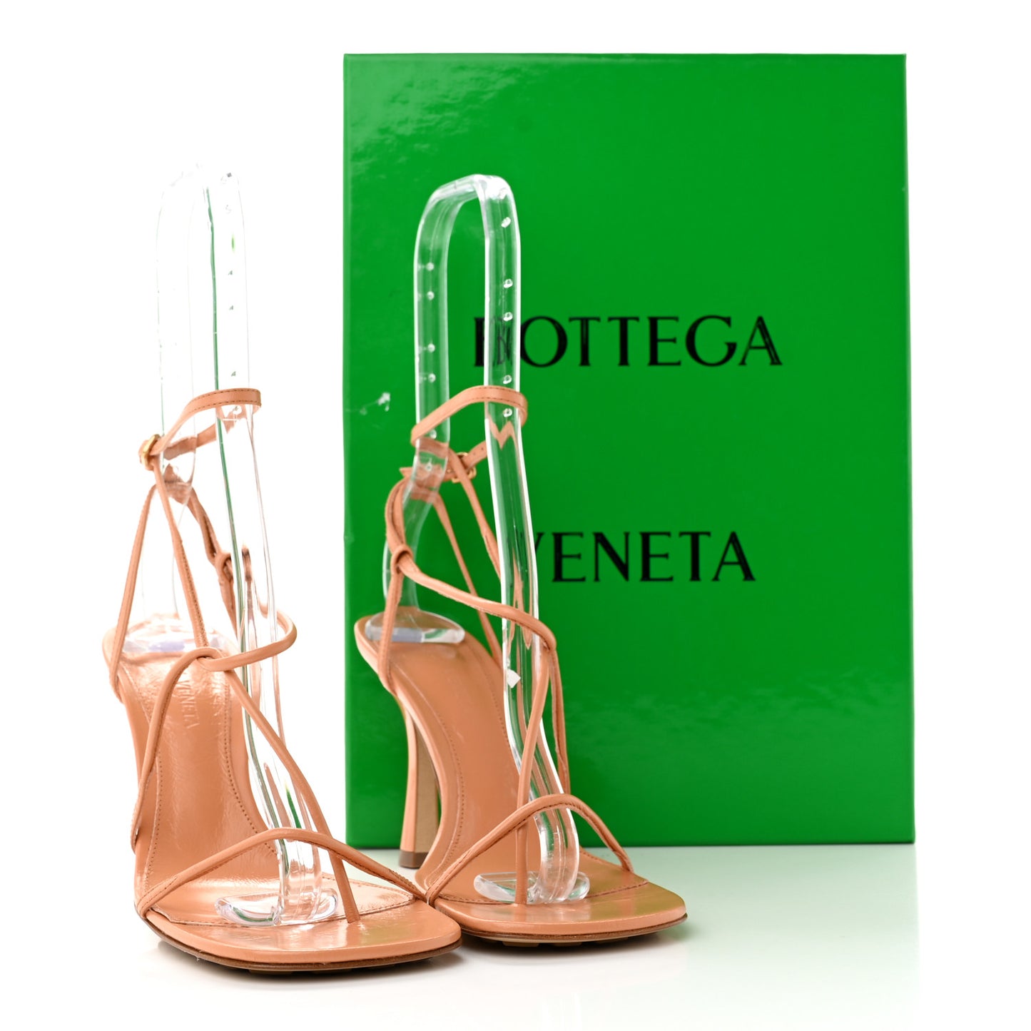 Crush Calfskin The Line 90mm Sandals 36 Clay