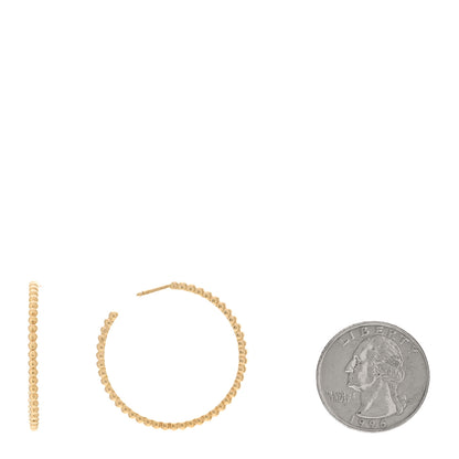 Van Cleef & Arpels 18K Yellow Gold Small Perlee Hoop Earrings 2 of 4