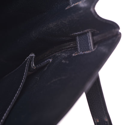 Hermes Courchevel Kelly Retourne 35 Bleu Marine 19 of 44