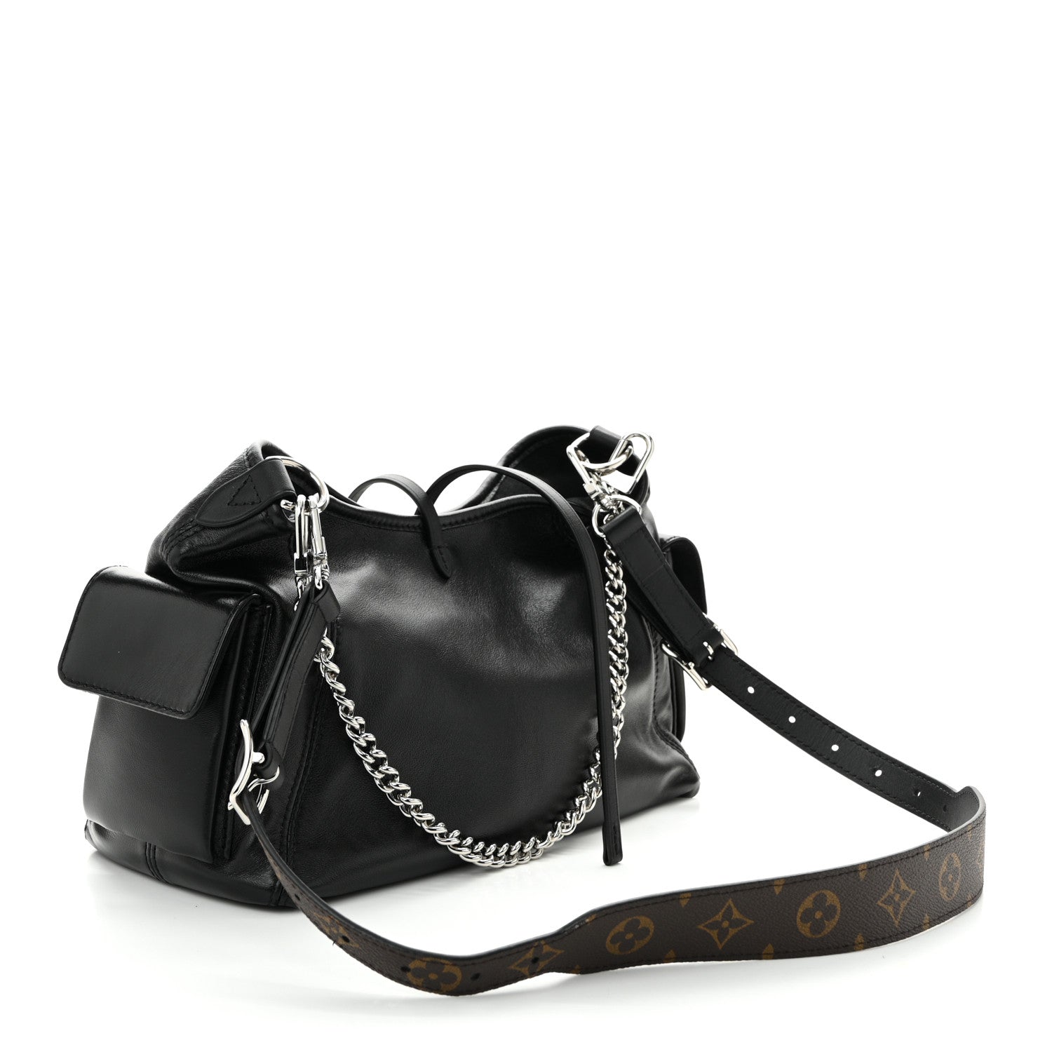 Louis Vuitton Lambskin CarryAll Cargo Vibe PM Black 3 of 10