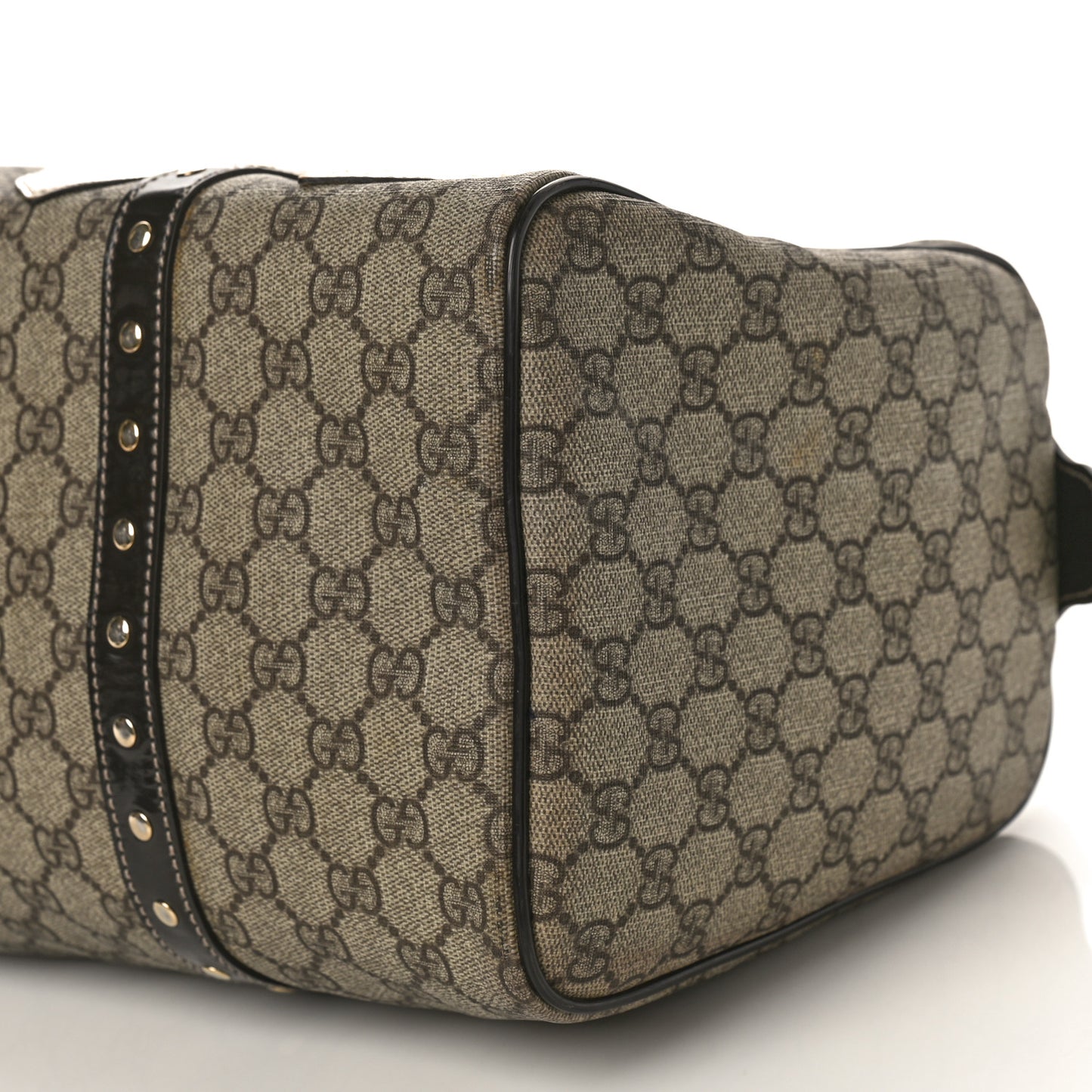 Monogram Guccissima Hearts Studded Medium Joy Boston Dark Brown