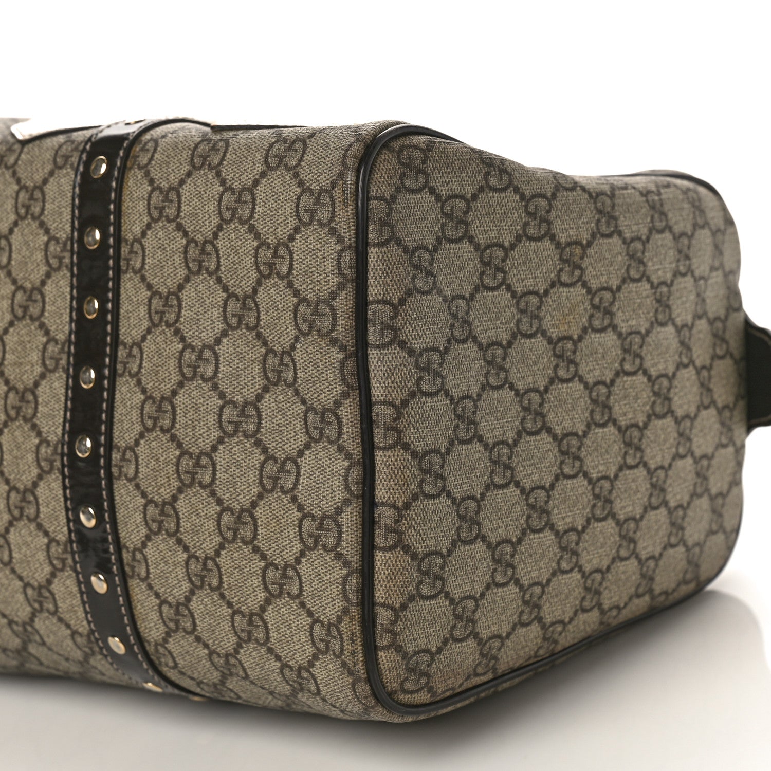 Gucci Monogram Guccissima Hearts Studded Medium Joy Boston Dark Brown 9 of 12