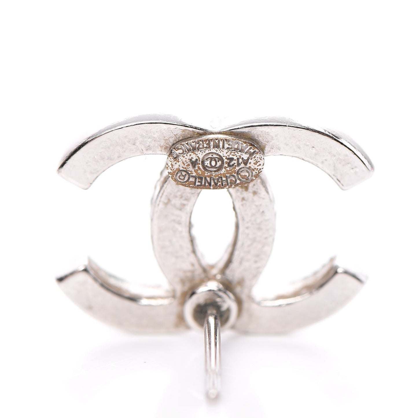 Crystal CC Earrings Silver