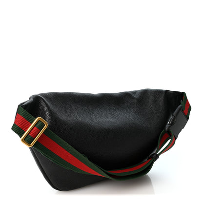 Gucci Grained Calfskin Logo Belt Bag Black 3 of 10