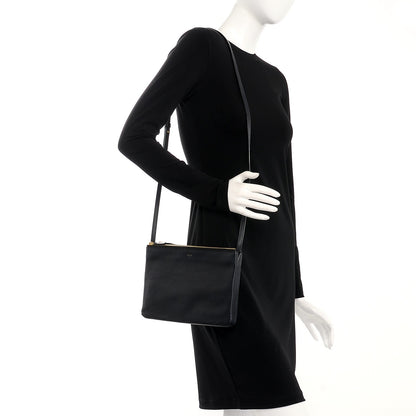 Celine Smooth Lambskin Large Trio Crossbody Bag Navy Blue 2 of 7
