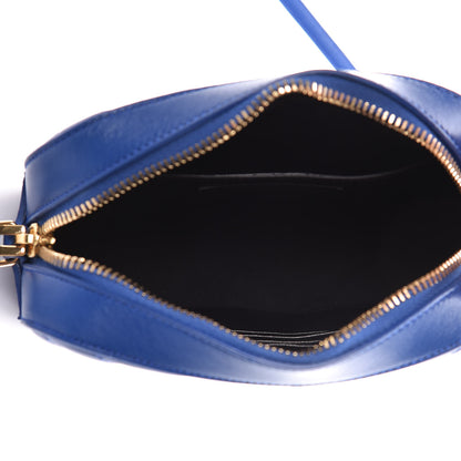 Saint Laurent Lambskin Chevron Small Classic Monogram Camera Bag Blue Majorelle 5 of 11