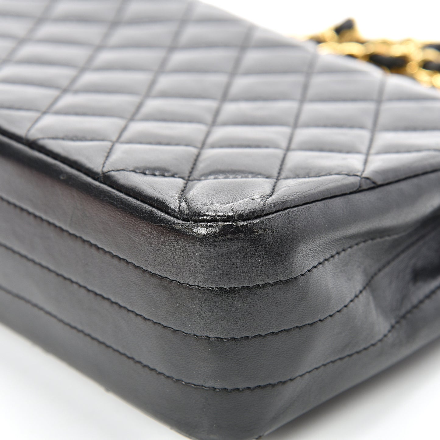 Lambskin Quilted Small Single Flap Black
