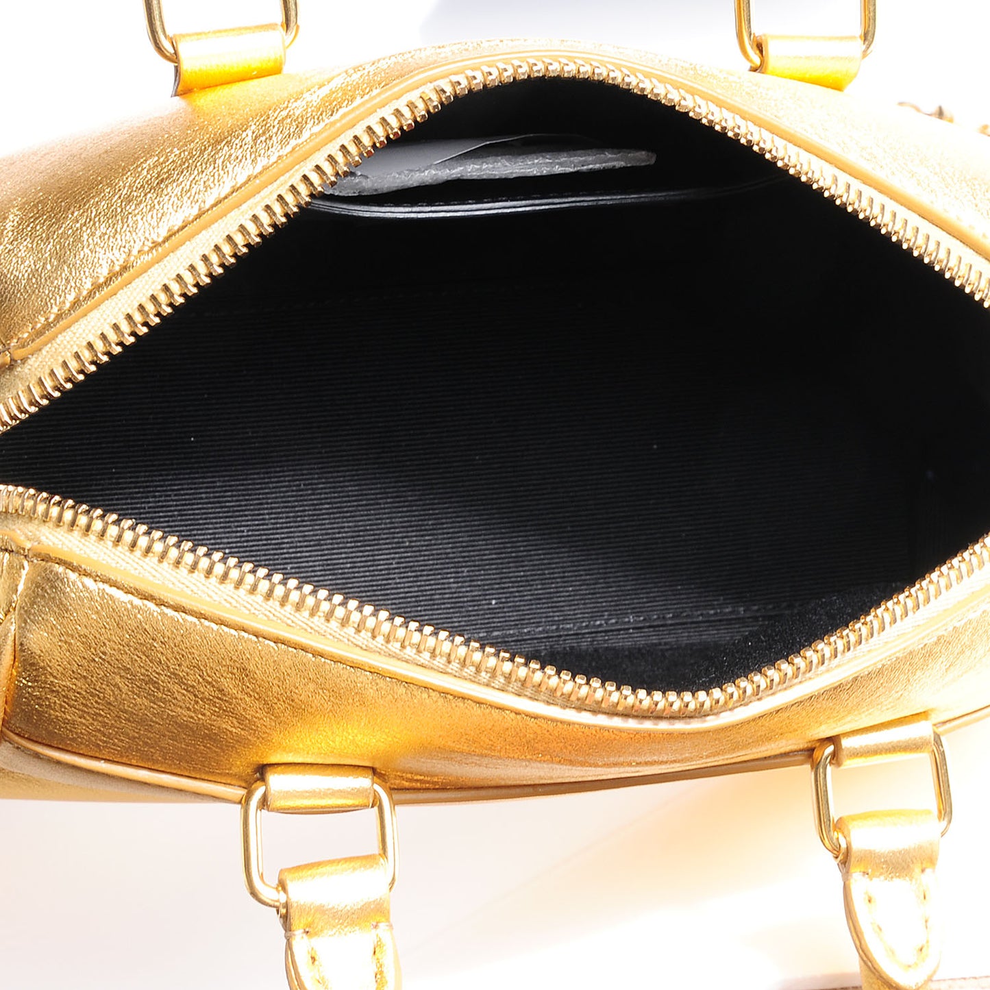 Metallic Leather Classic Duffle Toy Gold