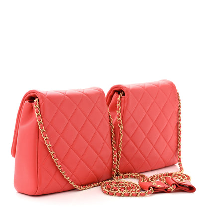 Chanel Lambskin Quilted Side-Packs Red 3 of 17