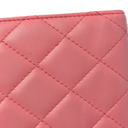 Chanel Lambskin Quilted Yen Wallet Pink 10 of 14