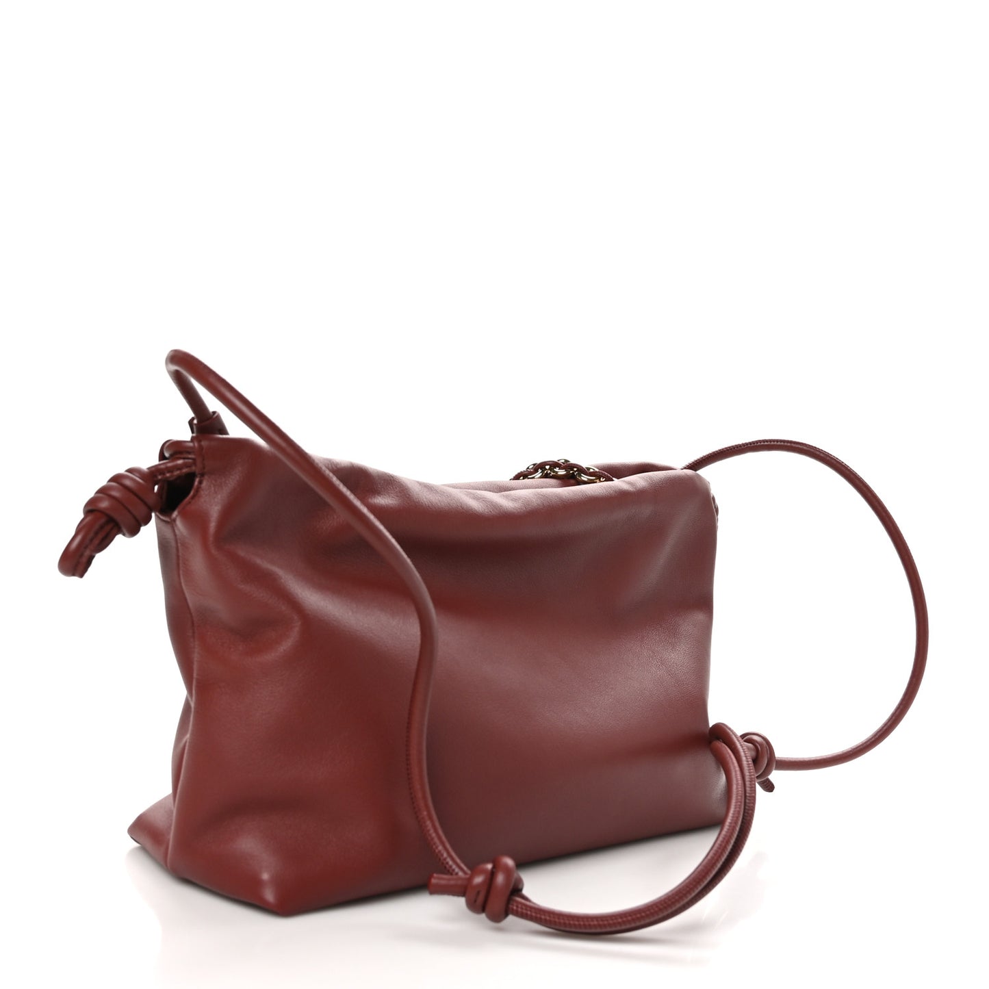 Mellow Nappa Medium Donut Chain Flamenco Knot Clutch Syrup